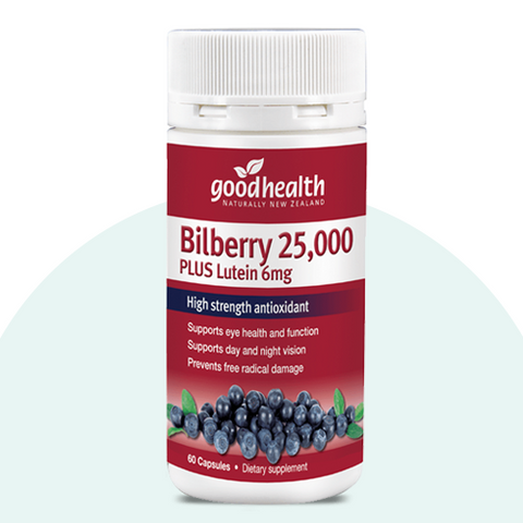 Good Health Bilberry 25000mg +Lutein 6mg 60caps